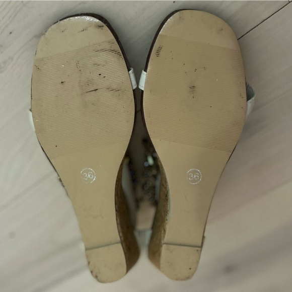 Beaded Wedge Heel Bohemian Sandals Shoes - Picture 8 of 16